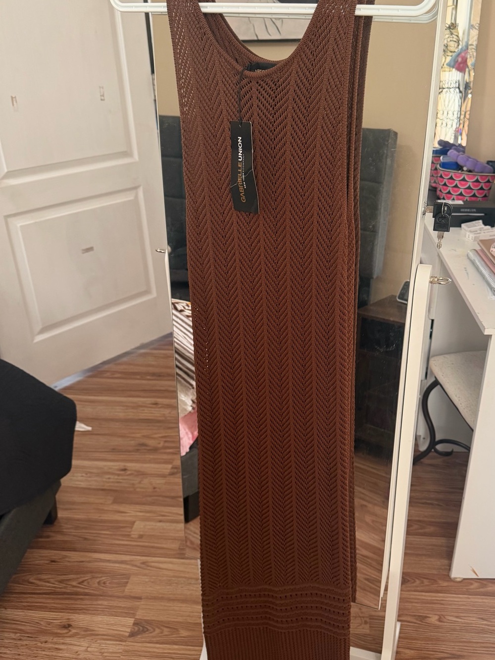 New York & Co Gabrielle Union Brown Maxi Dress NWT